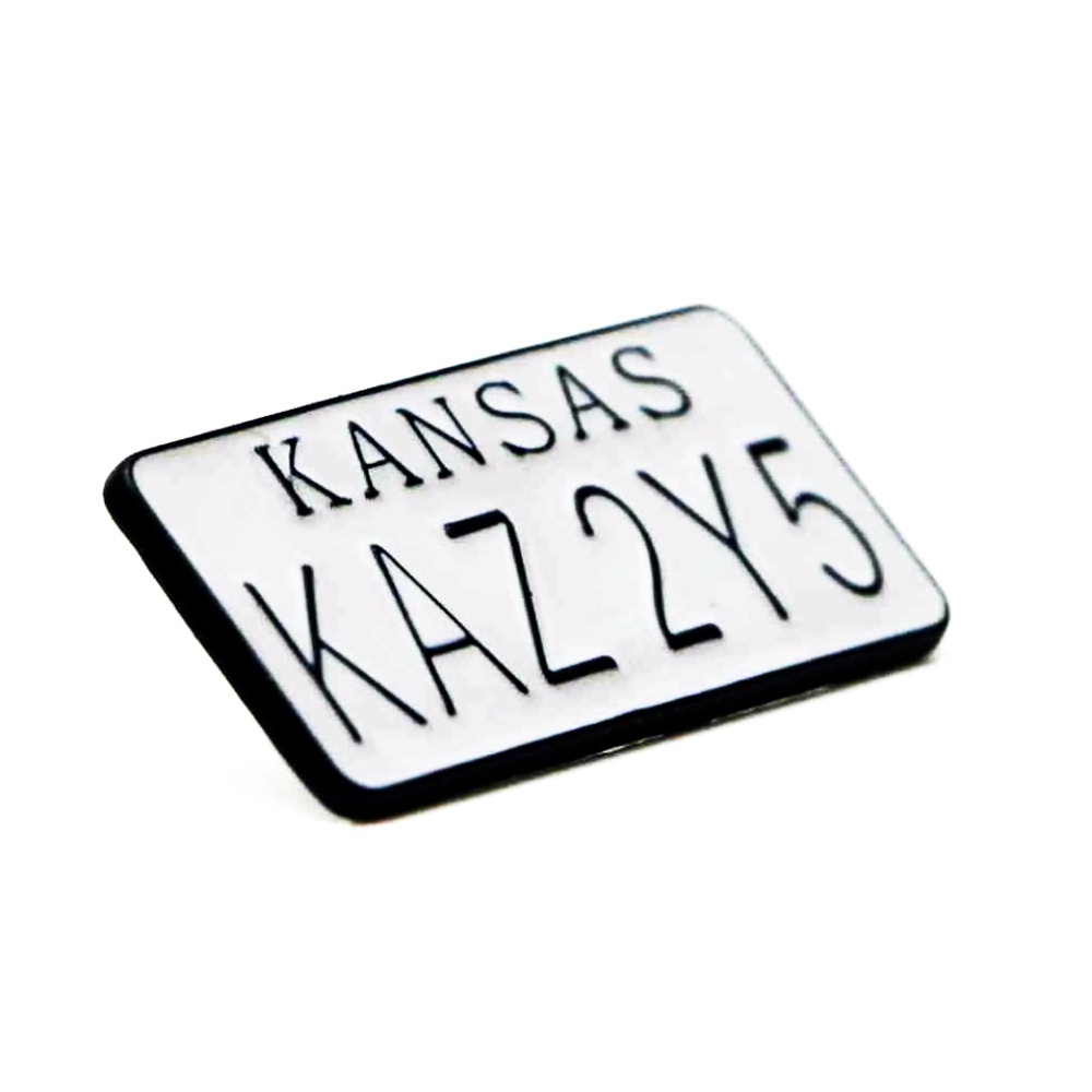 SUPERNATURAL IMPALA KS LICENSE PLATE ‘KAZ 2Y5’ ENAMEL PIN LAPEL PIN BROOCH NWT - Picture 8 of 14